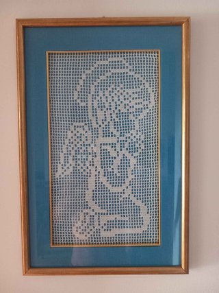 Quadro filet fatto a mano