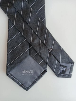 Cravatta Armani Seta Grigia Nuova