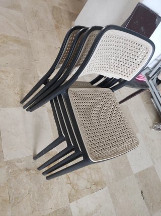 Sillas comedor negras y beige
