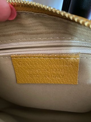 Borsa a tracolla gialla con portamonete