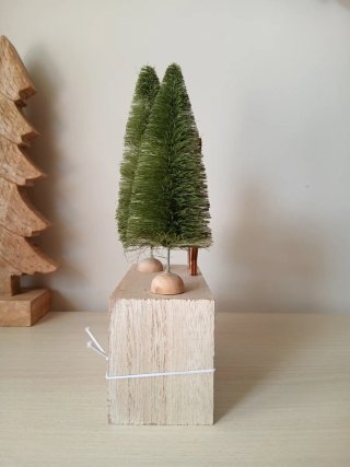 Calendario Adviento Madera Árboles Reno