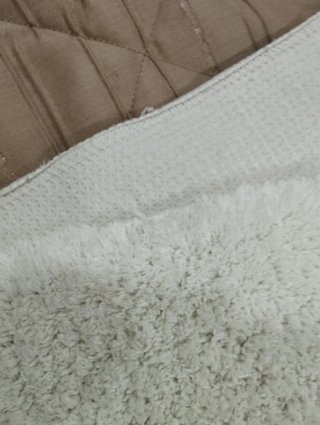 Tapete de pelo branco 80x50 cm