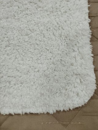 Tapete de pelo branco 80x50 cm