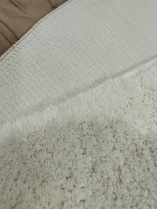 Tapete de pelo branco 80x50 cm