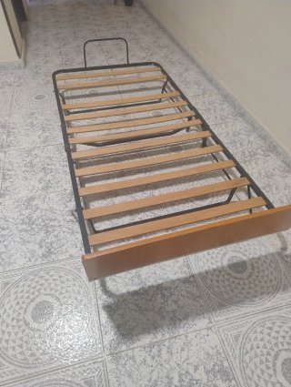 Cama Plegable 90 cm  Metálica con Colchón