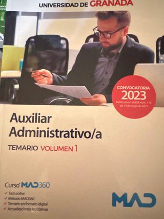 Temario Auxiliar Administrativo UGR MAD 2023