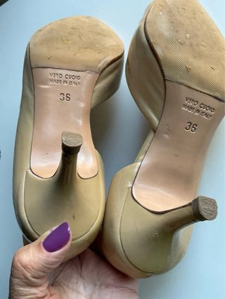 Scarpe BROCCOLI vernice beige N.36