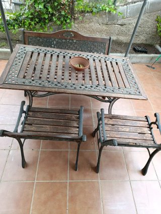 Conjunto Mesa y Sillas Jardín Berkeley Forge