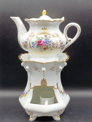 Tetera de porcelana pintada a mano