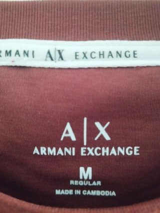 Camiseta Armani Exchange A|X Marrón