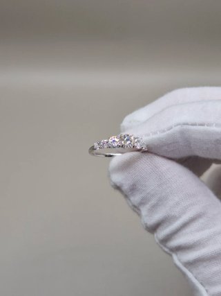 Anillo Plata 925 7 Moissanitas Talla 7