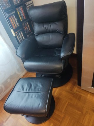 Sillón relax piel giratorio reclinable