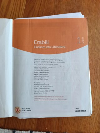EUSKARA ETA LITERATURA, ERABILI 1 DBH (1. ESO)