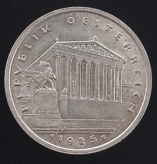 Un chelín 1925 (República de Austria) ¡Plata EBC!
