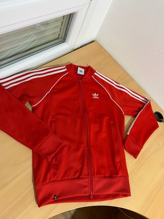 Sudadera Adidas Originals Roja Cremallera