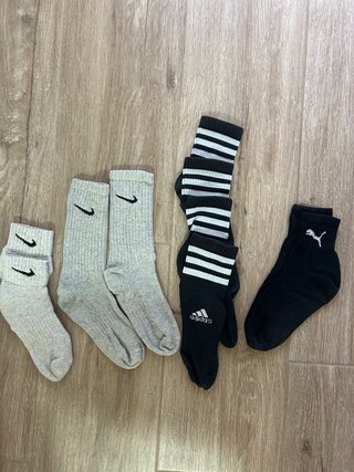 Pack 5 pares de calcetines Nike, Adidas, Puma