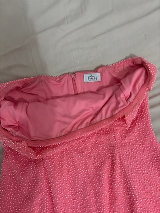 Vestido Oh Polly rosa strapless
