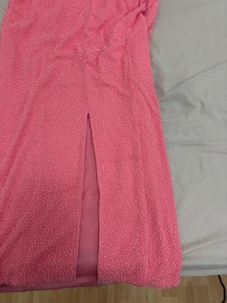 Vestido Oh Polly rosa strapless