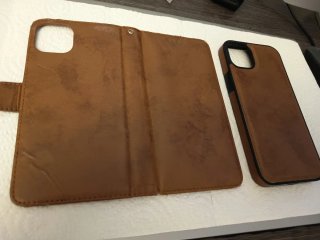 Custodia iPhone 14 Plus Marrone Porta Carte