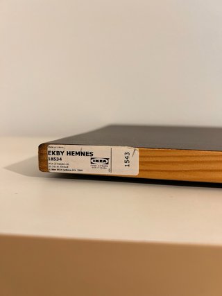 Estantería madera y metal negra 76x26
