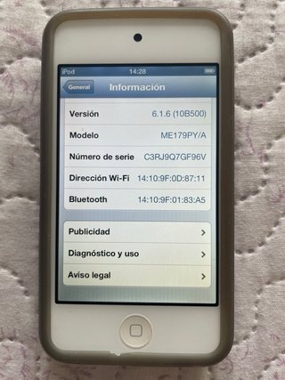 iPod Touch Blanco 16GB + Cable