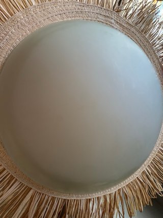 Lámpara de ratán y cristal