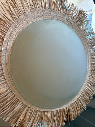 Lámpara de ratán y cristal