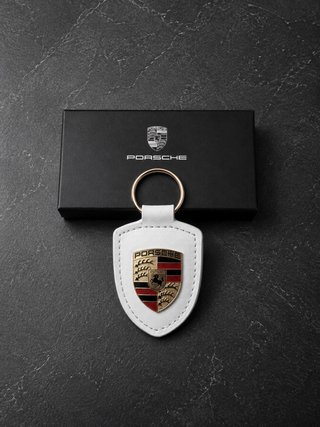 Llavero Porsche Cuero Blanco Nuevo