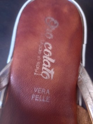 Infradito Oro Colato donna vera pelle