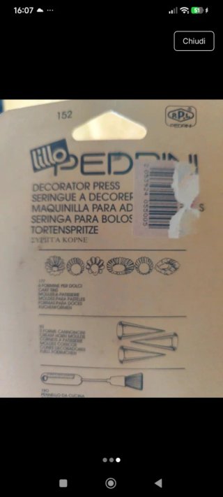 Siringa Decorazione Dolci  sac a poche nuova