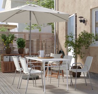 Silla exterior con reposabrazos