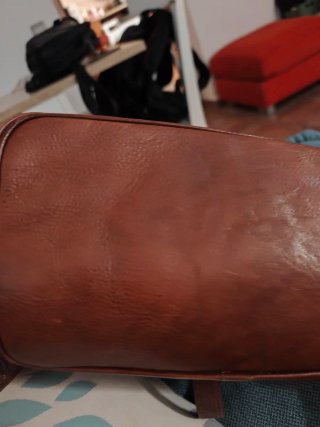 Mochila vintage piel marrón