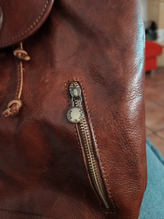 Mochila vintage piel marrón