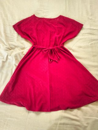 Vestido calado rojo
