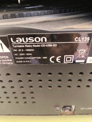 Tocadiscos Lauson cl.139 Retro a Reparar