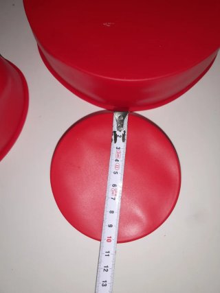 Set 3 moldes silicona tartas rojo