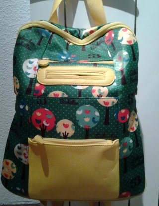 Mochila Salvador Bachiller Verde y Amarilla