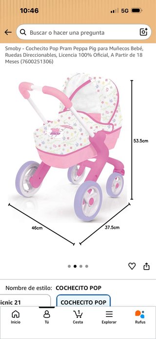 Carrito Muñecas Peppa Pig