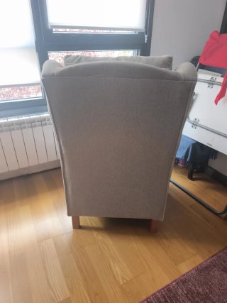Sillón tela beige