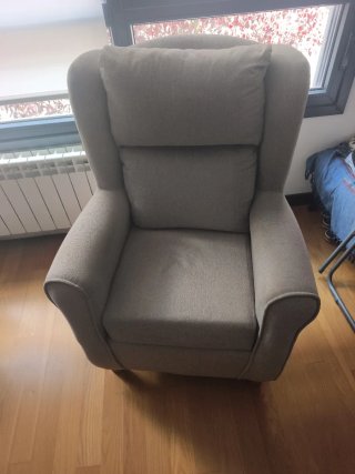 Sillón tela beige