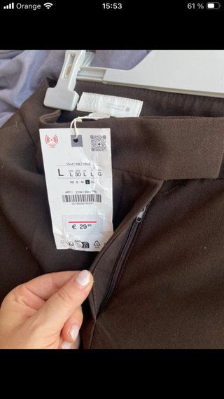 Pantalón de vestir Zara marrón