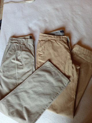 Lote 2 Pantalones Chino Beige