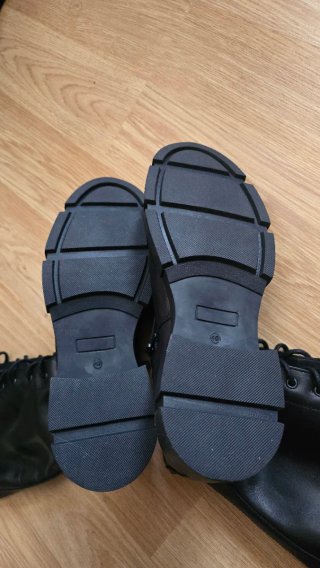 Botas altas de piel autentica color negro 40