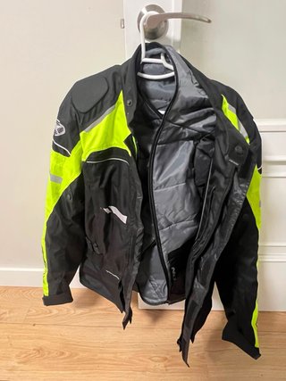 Chaqueta Moto IXON Negra y Flúor Talla XL