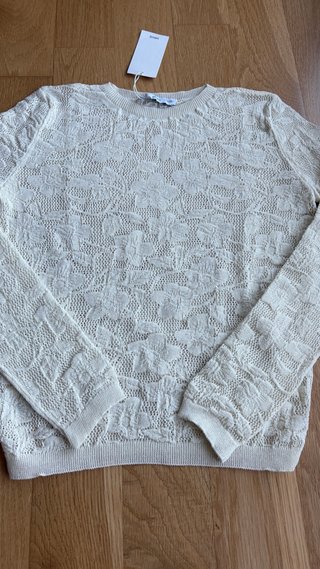 Jersey fino calado floral crema “Mango”