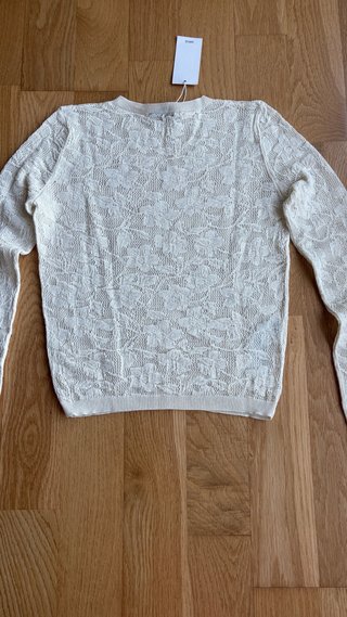 Jersey fino calado floral crema “Mango”