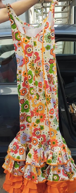 Traje Flamenca Roney Talla 36 Floral