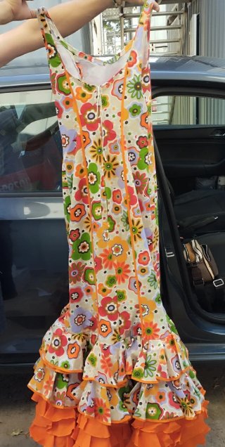 Traje Flamenca Roney Talla 36 Floral