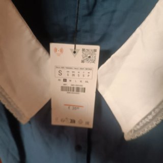 Vestido Zara cuello bebé azul Talla S