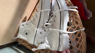 Converse blancas altas con cremallera